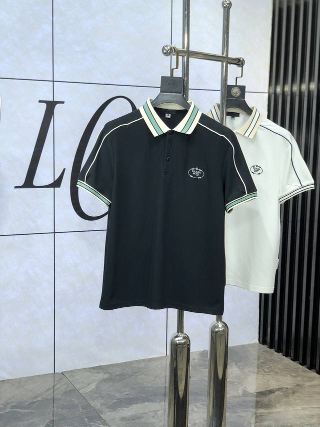 Prada. The new men's logo short-sleeved Polo shirt for spring and summer 2025 co