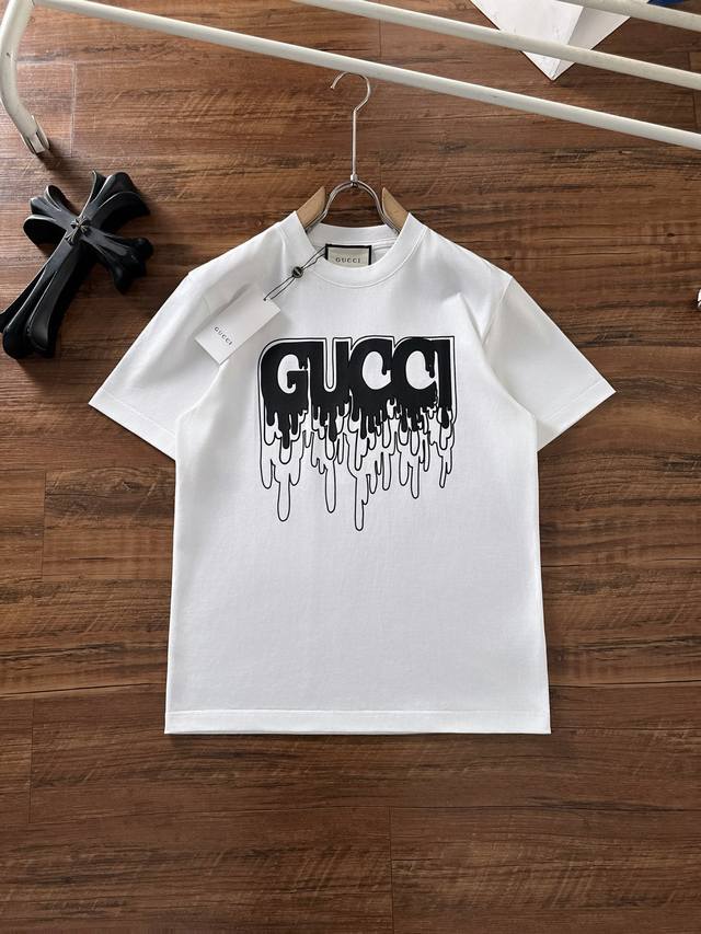 Gucci 2025 early spring new men's and women's short-sleeved T-shirt! Customized