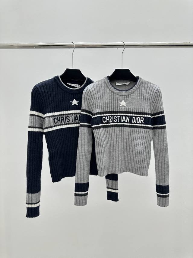 Top original order with packaging D 250620 new letter ribbon knitted sweater Sup