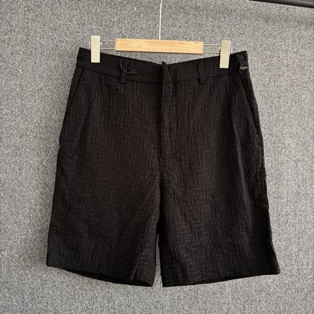 Fen*I 2025 Fw autumn and winter new style Straight casual shorts All over embroi