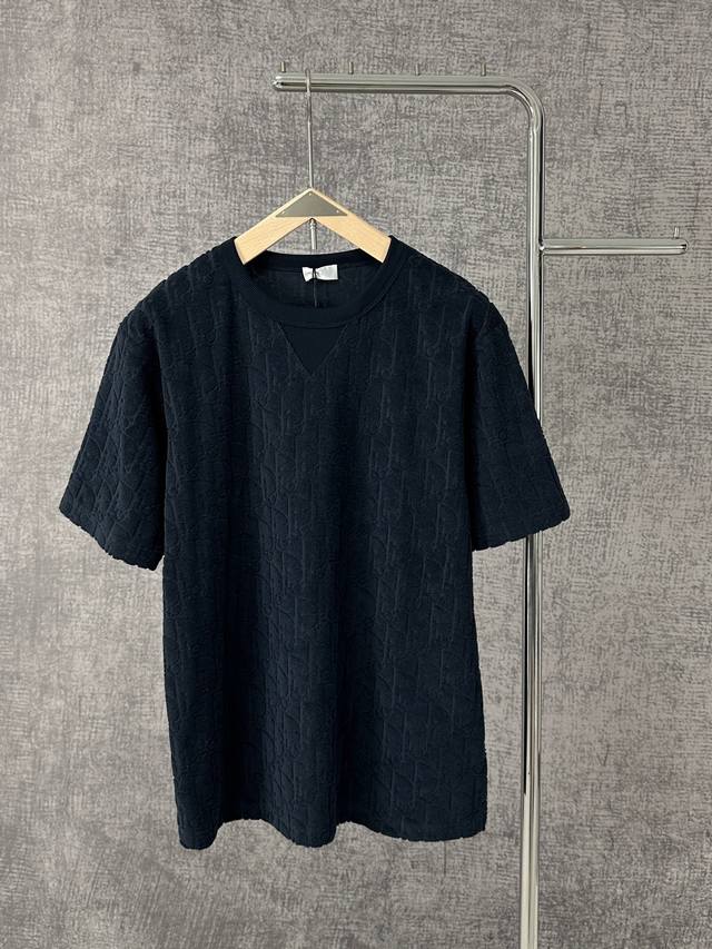 Dior Classic Cd House Towel Jacquard Crew Neck Short Sleeve T-Shirt Unisex This