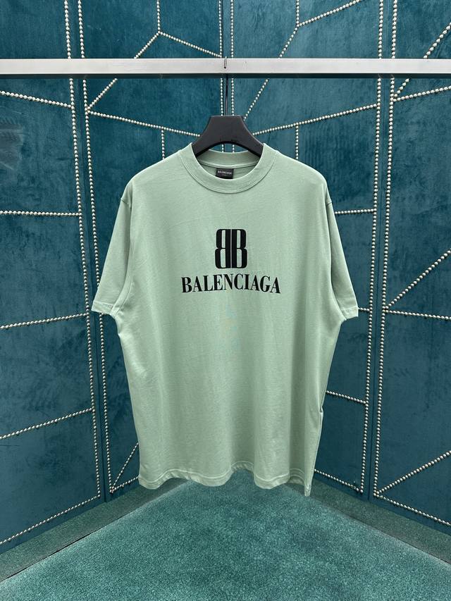 Paris 25Ss new round neck short sleeve cotton T-shirt, high version, loose versi