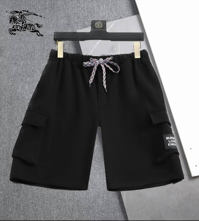 The latest high-quality Burberry summer casual shorts, made of plain high-densit