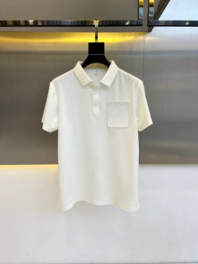 Dior, 2025 spring and summer new men's lapel pullover short-sleeved sweater slim