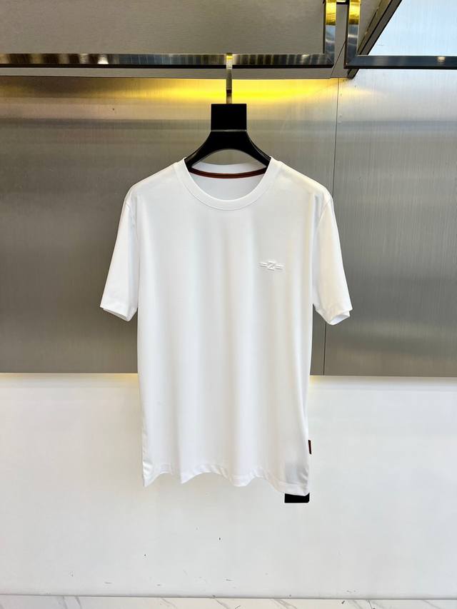 Zegna, 2025 Spring and Summer new product release round neck short-sleeved T-shi