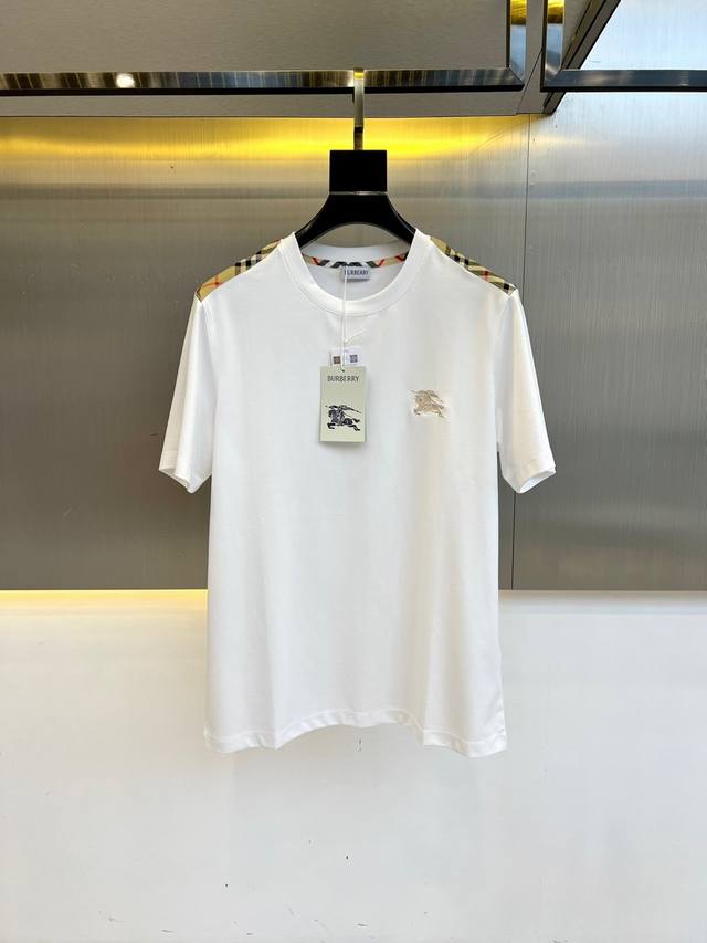 Burberry, Sea Island Cotton Short Sleeve Round Neck T-shirt. Classic logo, soft