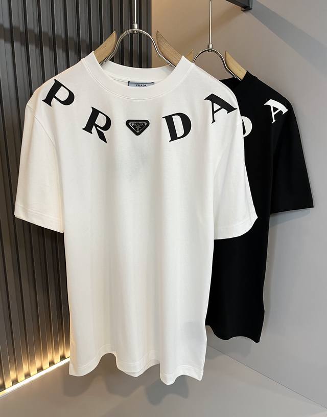 Prad*A 2025 spring and summer new men's and women's short-sleeved T-shirts, the