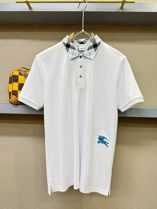 Burberry 2025 official spring and summer new men's lapel short-sleeved Polo shir
