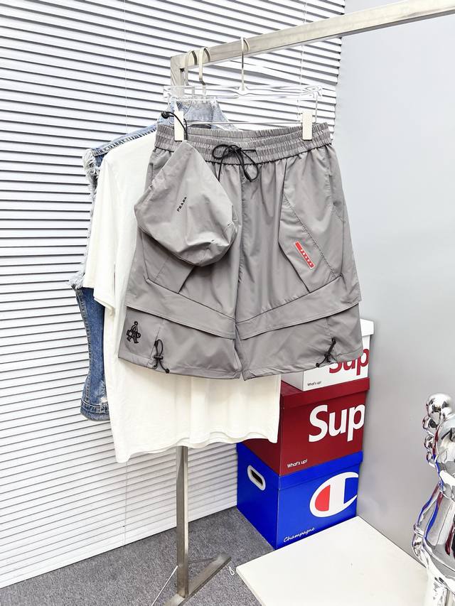 Prada 2025 new summer men's casual shorts, high-end custom summer casual pants,