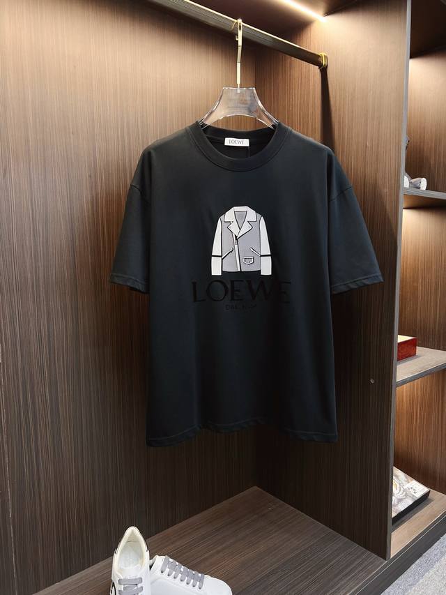 Loewe 2025Ss spring and summer high-quality couple short-sleeved T-shirt, select
