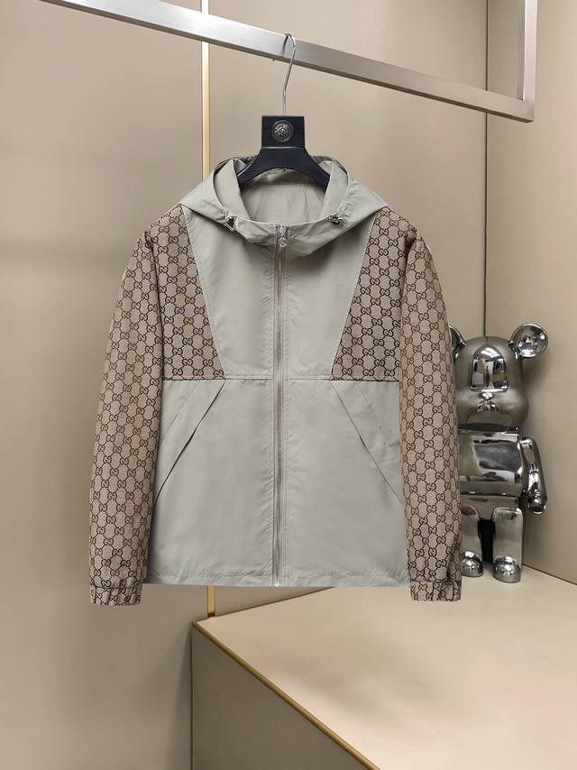 Mainly promote Gucci's latest 2025 spring casual jacket with a stand-up collar a