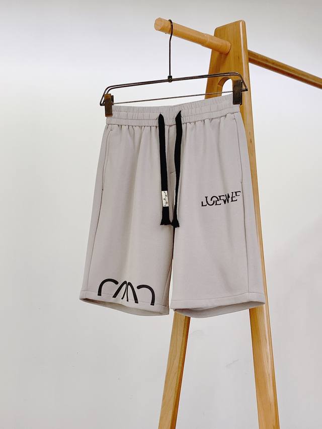 Loewe 2025Ss spring and summer new product contrasting drawstring shorts are cla