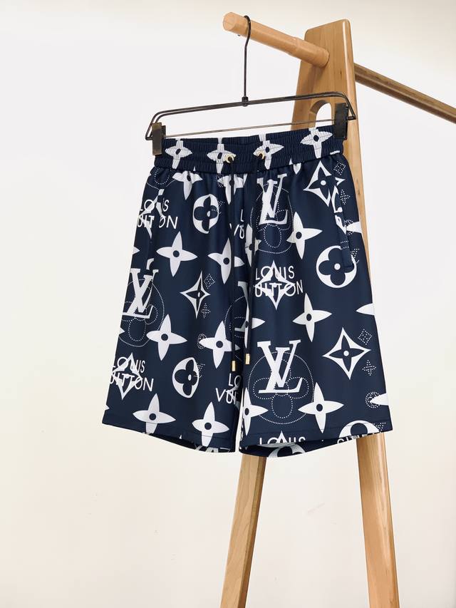 Louisvuitton 2025Ss Spring and Summer New Product Full Printed Old Flower Shorts