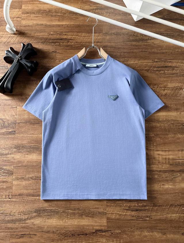 Prada 2025Ss latest short-sleeved T-shirt, original label, original classic cust