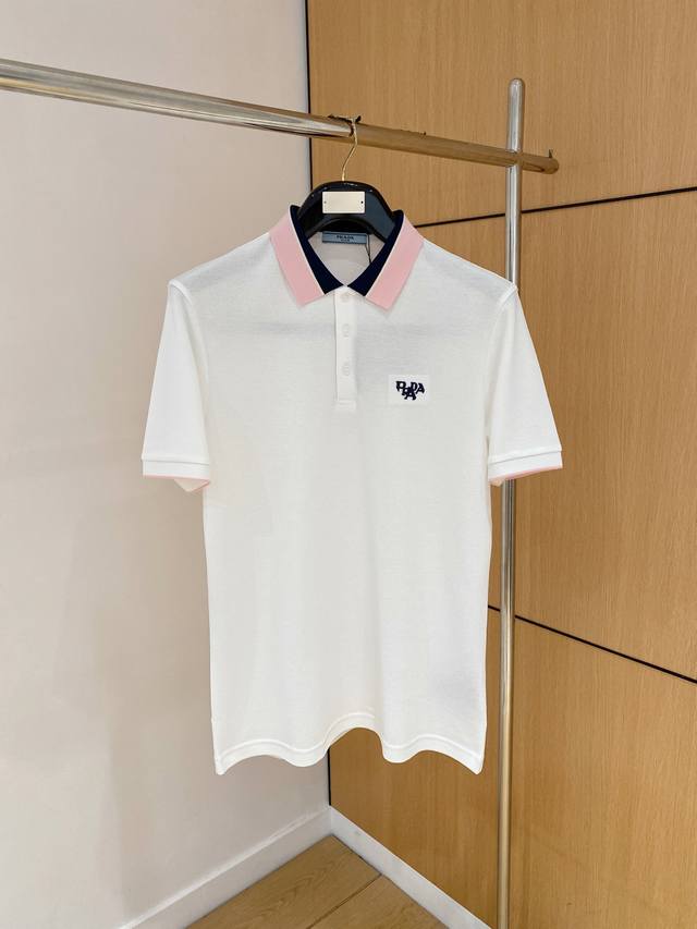 Prada 25S new Polo short sleeve. Original order recommendation! This Polo shirt