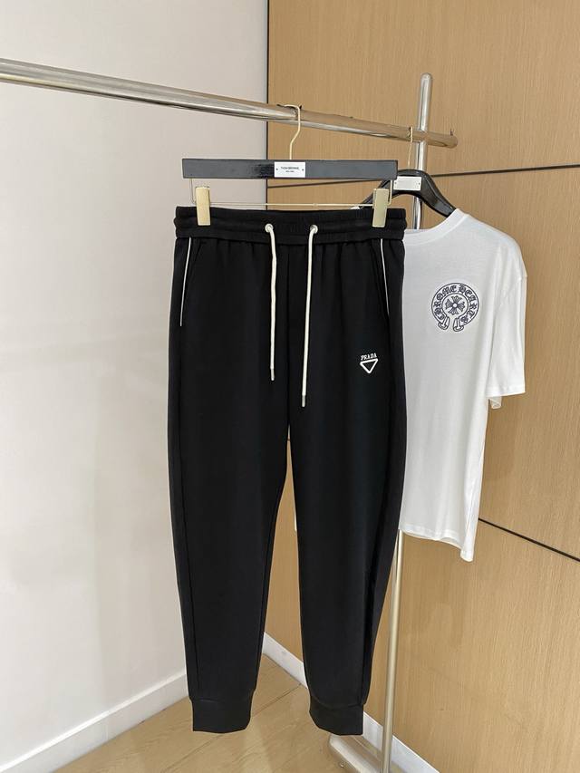 Prada 25Ss new spring and summer casual pants. Customized copper-ammonia silk ai