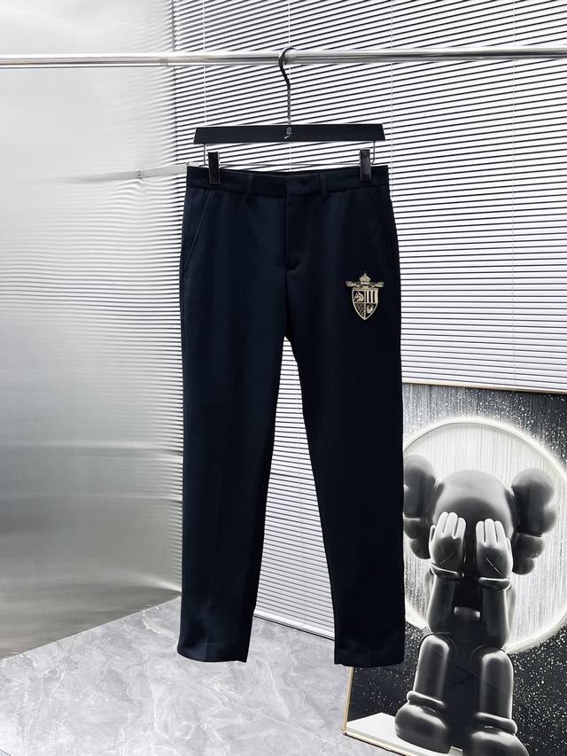 Fendi 2025Ss new spring and autumn suit pants nine-point pants casual pants, hig