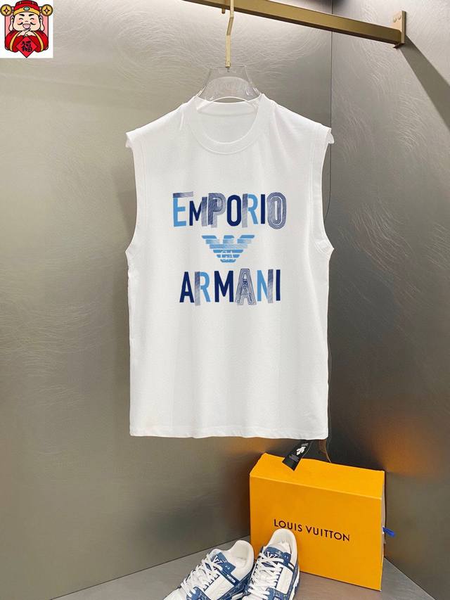 Straight brand Armani Armani 2025 summer new vest T-sleeve classic simple style