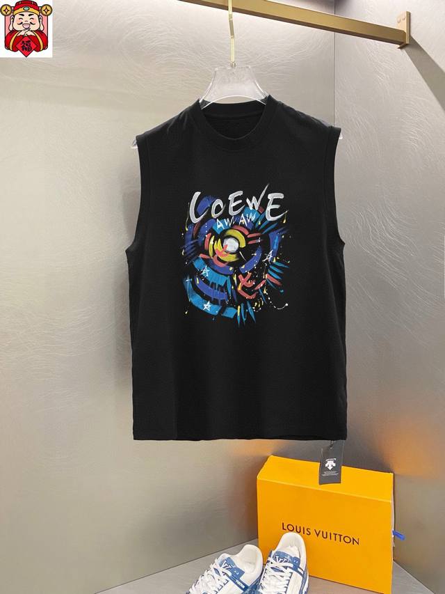 Straight brand Loewe 2025 summer new vest T-sleeve classic simple style anyone c