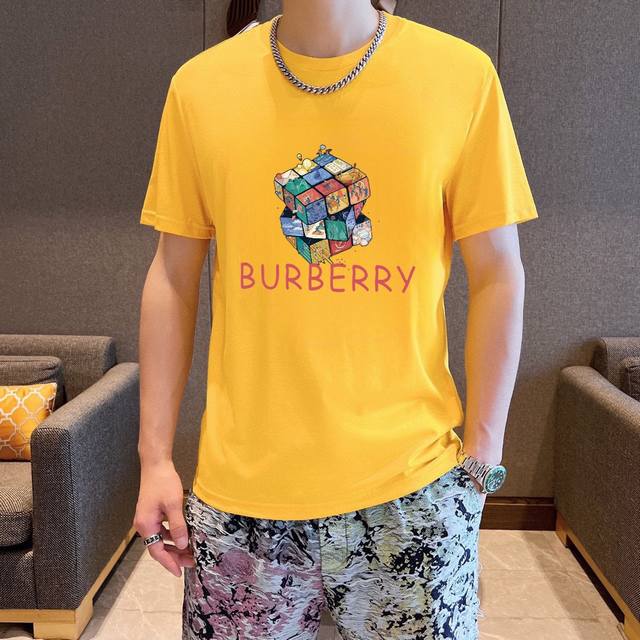 Burberry original men's casual short-sleeved T-shirt, 2025 spring and summer new