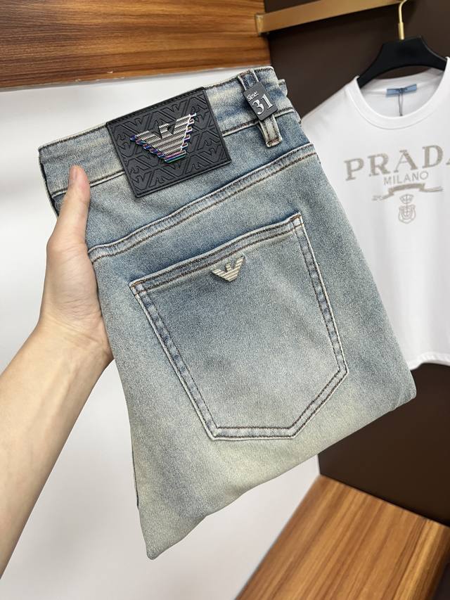 Armani 2025 Summer New European Men's Business Casual Jeans When business meets