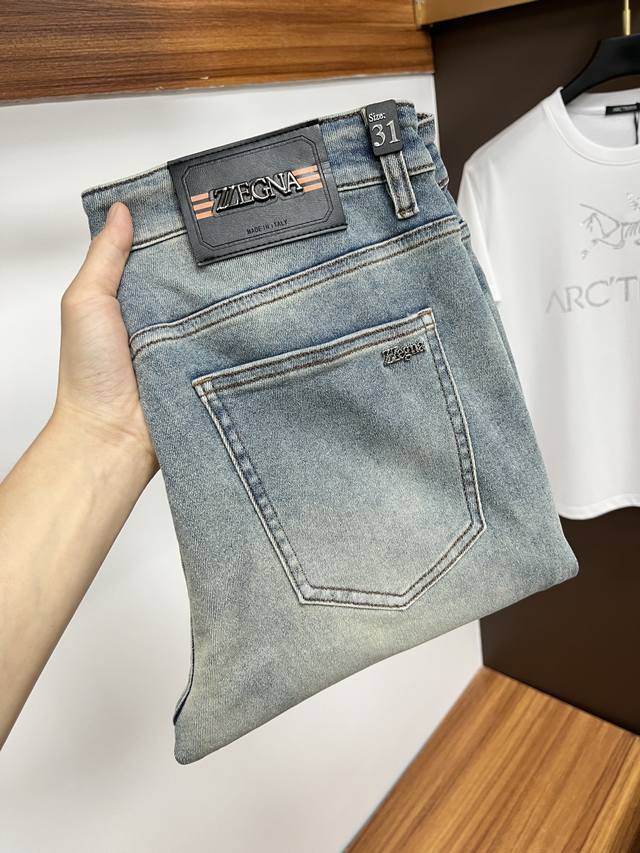 Zegna 2025 Summer New European Station Men's Business Casual Jeans When business