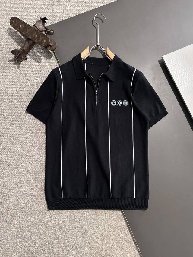 Next-day delivery High-quality Lv 2025 Spring and Summer new men's lapel short-s