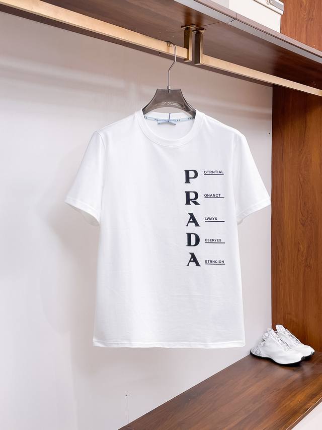 Prada's new 2025Ss spring and summer couple's classic icon design short-sleeved