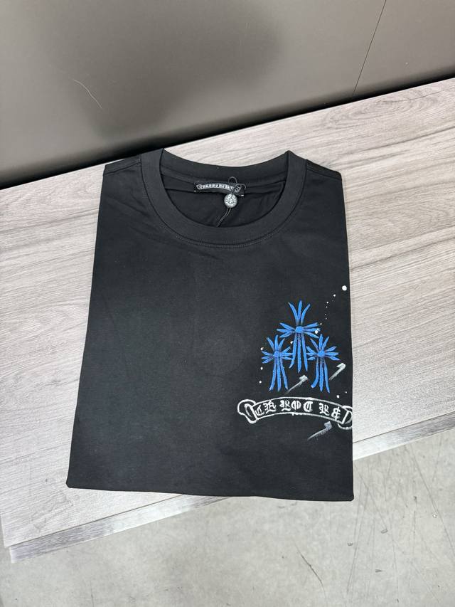 Spring and summer new release latest short-sleeved round neck T-shirt high-end c