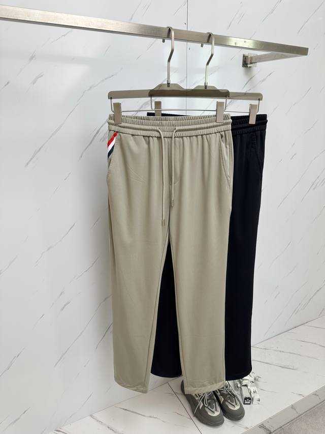 Mon**Er 2025 Spring and Summer Thin Classic All-match Elastic Waist Straight Cas