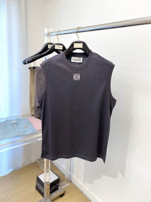 Loewe, 2025 new vest T-shirt, handsome and fashionable, top-grade printed logo o