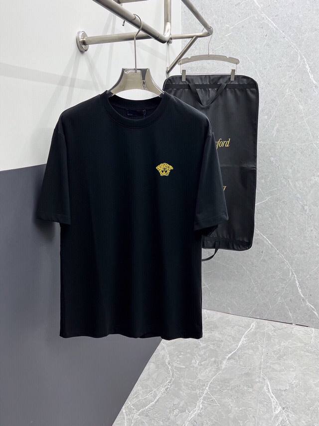 Versace 2630Ss new short-sleeved T-shirt, custom imported original mercerized fa
