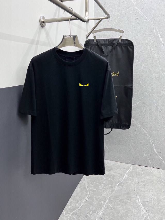 Fendi 2630Ss new short-sleeved T-shirt, custom imported original mercerized fabr