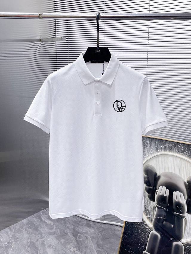 Dior small embroidery 2025 summer men's new lapel short-sleeved Polo shirt, cust