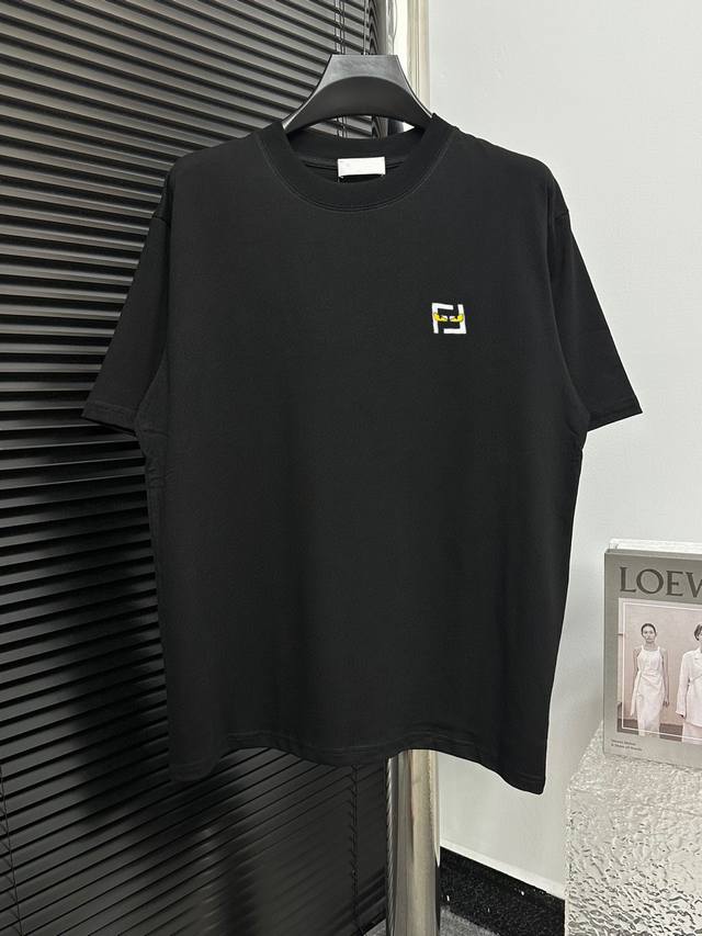 Fendi 2630Ss new short-sleeved T-shirt, custom imported original mercerized fabr