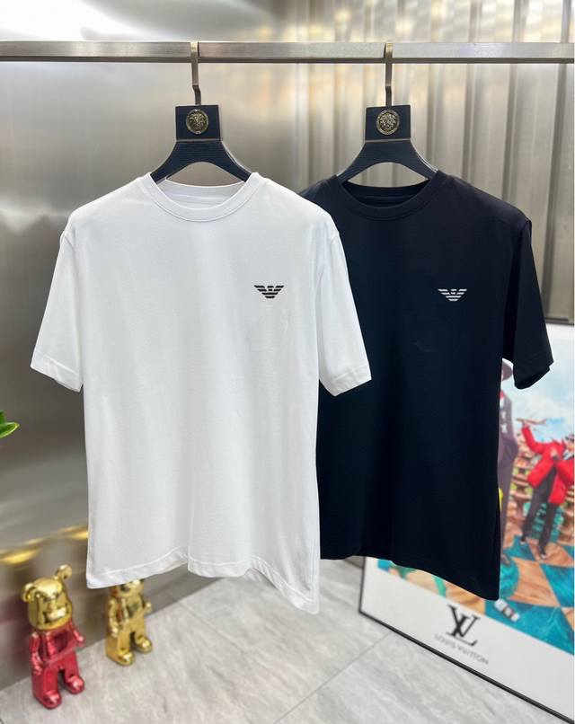 Armani 2630Ss new short-sleeved T-shirt, custom imported original mercerized fab