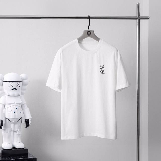 Saint Laurent 2630Ss new short-sleeved T-shirt, custom imported original merceri
