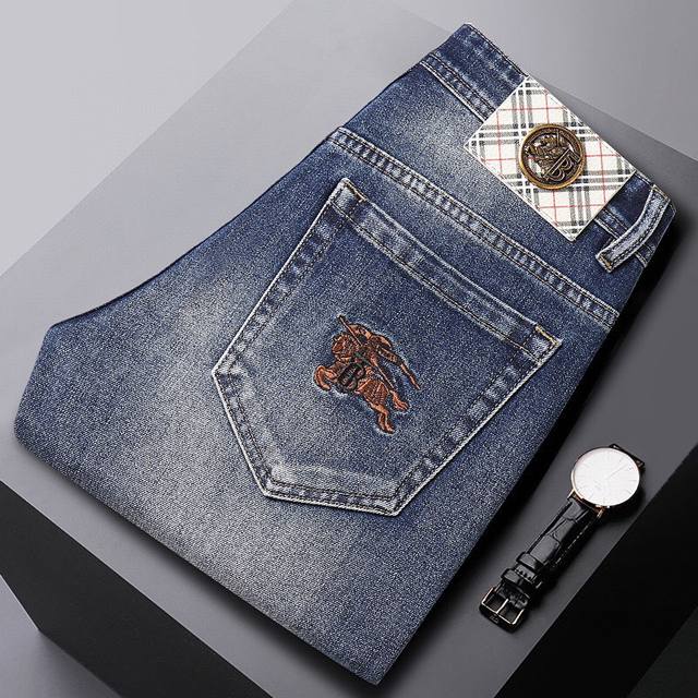 Burberry 2025Ss new jeans, customized full set of hardware, new brand design pro