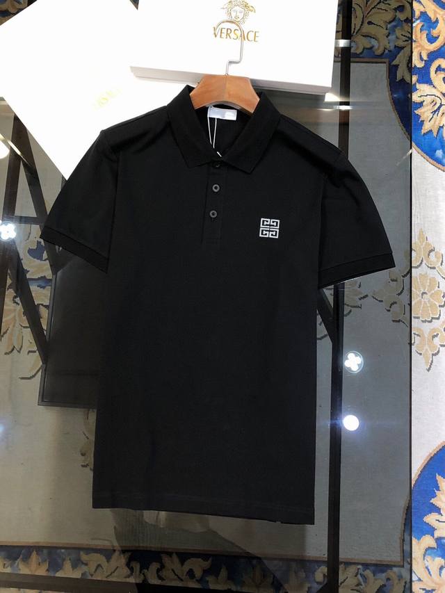 Givenchy small embroidery 2025 summer men's new lapel short-sleeved Polo shirt,