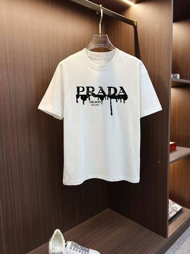Prada 2025 early spring new model first release counter latest short-sleeved rou