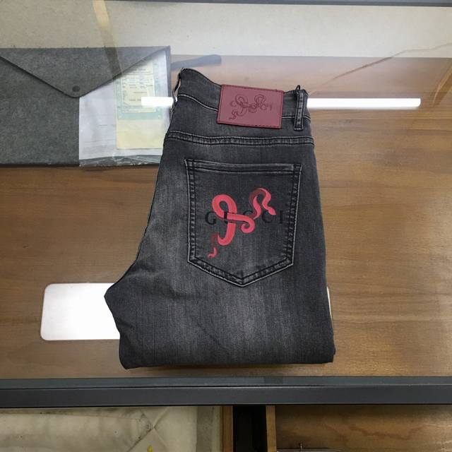 New jeans Gu.Ci 2025Ss latest men's denim trousers, fine spinning custom-made hi
