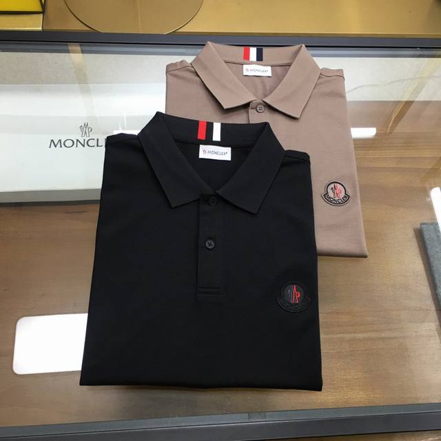New Moncle... 2025 Spring and Summer New Fashion Polo Lapel Short Sleeves High-e