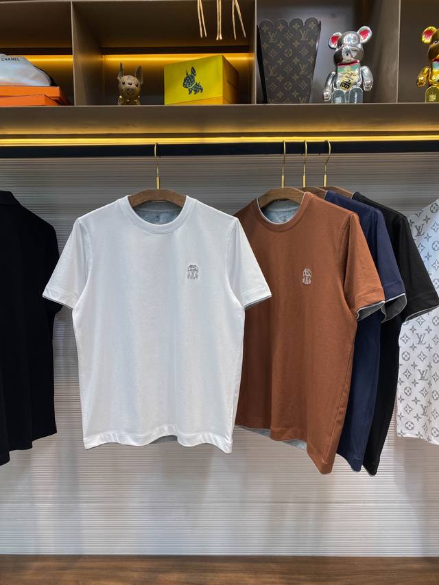 Bc25Ss new spring and summer long-staple cotton casual pullover short Tee, men's