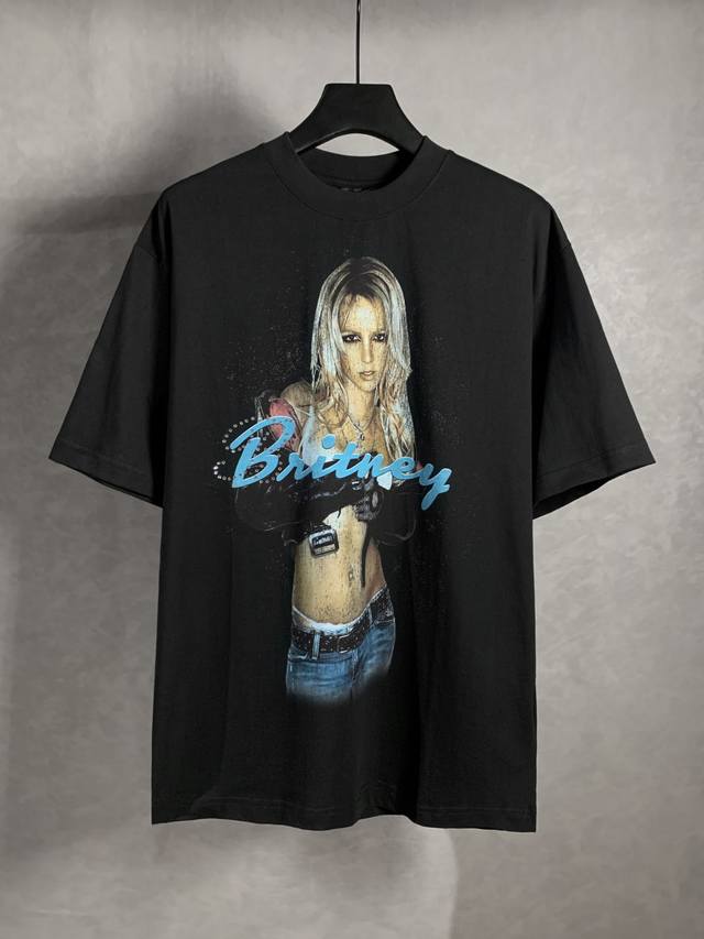 High quality Balenciga Britney round neck short-sleeved T-shirt is made of pure