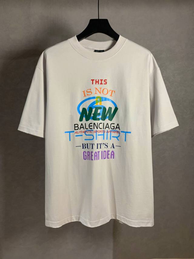High quality Balenciga English letter logo layered round neck short-sleeved T-sh