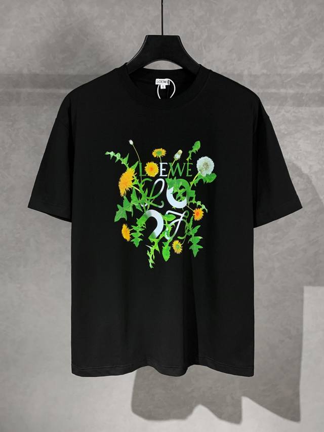 High quality Loew's new series of floral pattern round neck short-sleeved T-shir