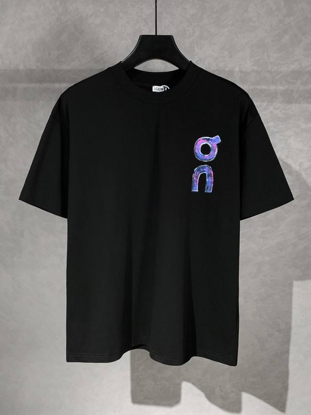 High quality Loew's new series of logo letters hand-painted pattern round neck s