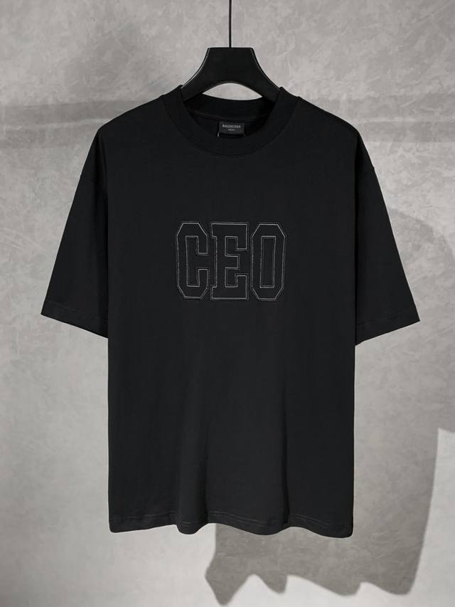 High quality Balenciga CEO round neck short-sleeved T-shirt, made of three-dimen