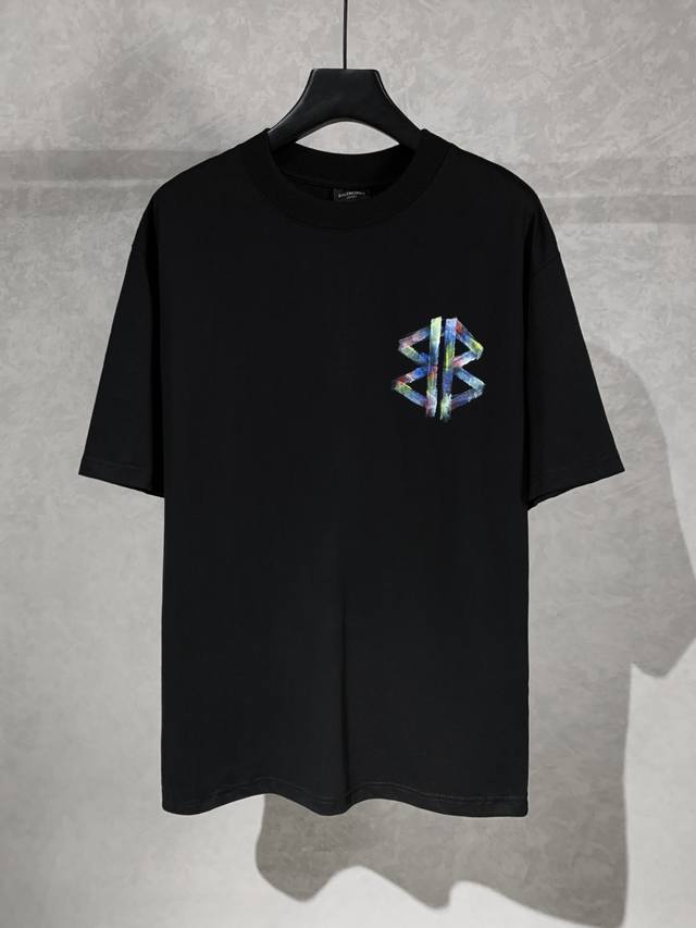 High quality Balenciga hand-painted coke pattern round neck short-sleeved T-shir