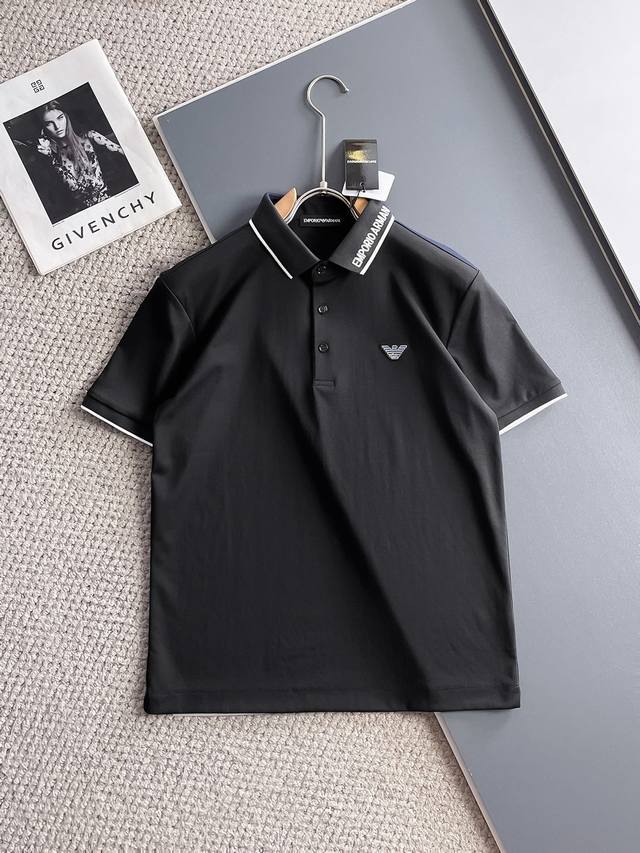 Armani 2025Ss summer new letter logo men's lapel Polo shirt! Classic business me
